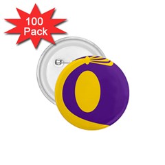 Flag Purple Yellow Circle 1.75  Buttons (100 pack) 