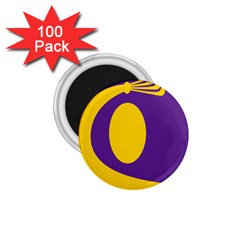 Flag Purple Yellow Circle 1.75  Magnets (100 pack) 