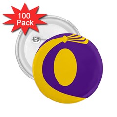 Flag Purple Yellow Circle 2.25  Buttons (100 pack) 