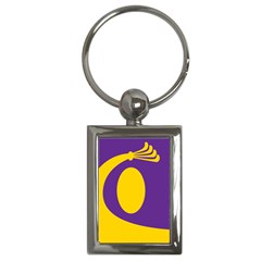 Flag Purple Yellow Circle Key Chains (Rectangle) 