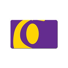 Flag Purple Yellow Circle Magnet (Name Card)