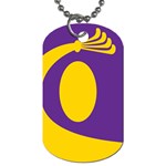 Flag Purple Yellow Circle Dog Tag (Two Sides) Front