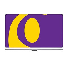 Flag Purple Yellow Circle Business Card Holders