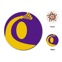Flag Purple Yellow Circle Playing Cards (Round) 