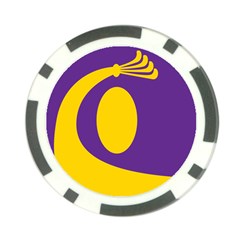 Flag Purple Yellow Circle Poker Chip Card Guard