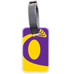 Flag Purple Yellow Circle Luggage Tags (Two Sides) Front