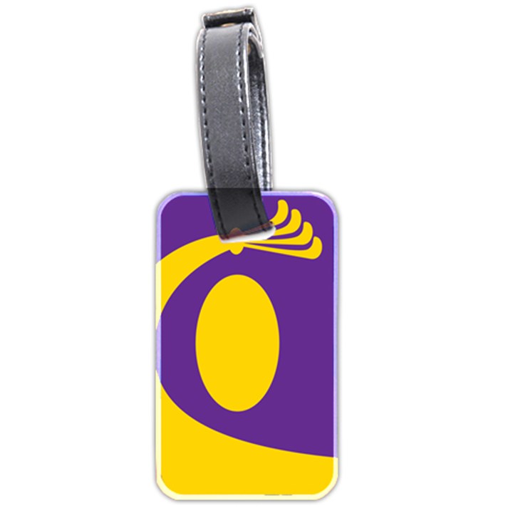 Flag Purple Yellow Circle Luggage Tags (Two Sides)