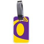 Flag Purple Yellow Circle Luggage Tags (Two Sides) Back
