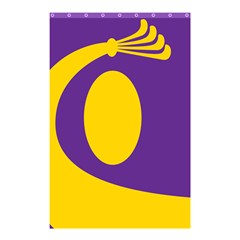 Flag Purple Yellow Circle Shower Curtain 48  X 72  (small) 