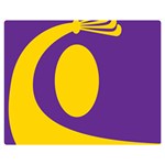 Flag Purple Yellow Circle Double Sided Flano Blanket (Medium)  60 x50  Blanket Back