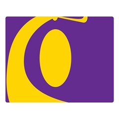 Flag Purple Yellow Circle Double Sided Flano Blanket (Large) 