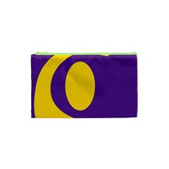 Flag Purple Yellow Circle Cosmetic Bag (xs) by Alisyart