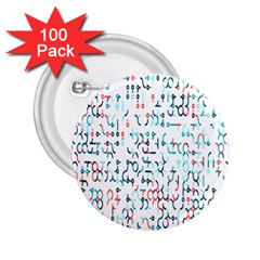 Connect Dots Color Rainbow Blue Red Circle Line 2 25  Buttons (100 Pack) 