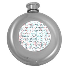 Connect Dots Color Rainbow Blue Red Circle Line Round Hip Flask (5 Oz) by Alisyart