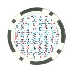 Connect Dots Color Rainbow Blue Red Circle Line Poker Chip Card Guard