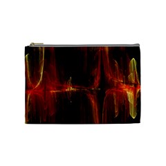 The Burning Of A Bridge Cosmetic Bag (medium)  by designsbyamerianna