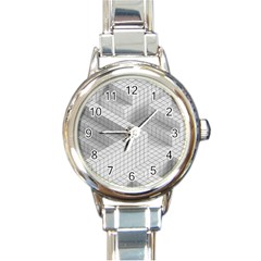 Design Grafis Pattern Round Italian Charm Watch by Simbadda