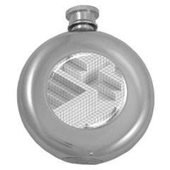 Design Grafis Pattern Round Hip Flask (5 Oz)