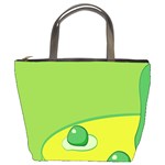 Food Egg Minimalist Yellow Green Bucket Bags Front