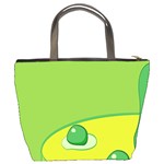 Food Egg Minimalist Yellow Green Bucket Bags Back