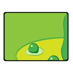 Food Egg Minimalist Yellow Green Fleece Blanket (small)