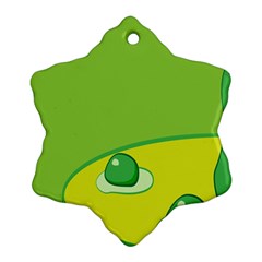 Food Egg Minimalist Yellow Green Ornament (snowflake)