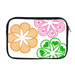 Flower Floral Love Valentine Star Pink Orange Green Apple Macbook Pro 17  Zipper Case by Alisyart