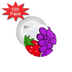 Fruit Grapes Strawberries Red Green Purple 1 75  Buttons (100 Pack) 