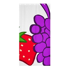 Fruit Grapes Strawberries Red Green Purple Shower Curtain 36  X 72  (stall) 