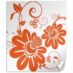 Floral Rose Orange Flower Canvas 20  X 24   by Alisyart