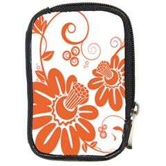 Floral Rose Orange Flower Compact Camera Cases by Alisyart