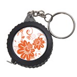 Floral Rose Orange Flower Measuring Tapes Front