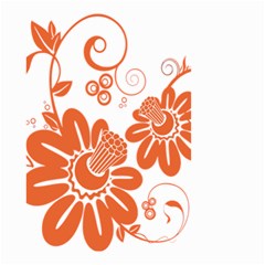 Floral Rose Orange Flower Small Garden Flag (two Sides)