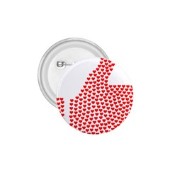 Heart Love Valentines Day Red Sign 1 75  Buttons