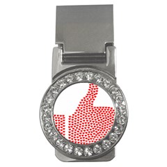 Heart Love Valentines Day Red Sign Money Clips (cz) 