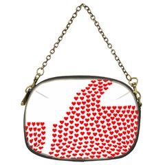 Heart Love Valentines Day Red Sign Chain Purses (two Sides) 