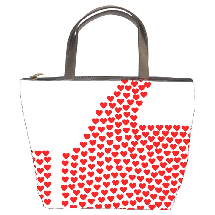 Heart Love Valentines Day Red Sign Bucket Bags