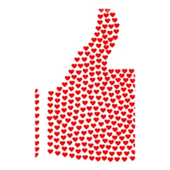 Heart Love Valentines Day Red Sign Shower Curtain 48  X 72  (small) 