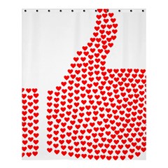 Heart Love Valentines Day Red Sign Shower Curtain 60  X 72  (medium) 