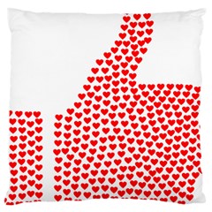 Heart Love Valentines Day Red Sign Large Cushion Case (two Sides)