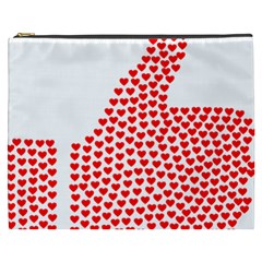 Heart Love Valentines Day Red Sign Cosmetic Bag (xxxl)  by Alisyart