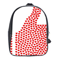 Heart Love Valentines Day Red Sign School Bags (xl)  by Alisyart