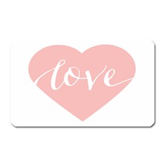 Love Valentines Heart Pink Magnet (Rectangular)