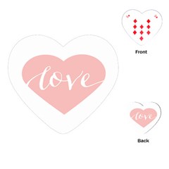 Love Valentines Heart Pink Playing Cards (Heart) 