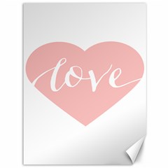 Love Valentines Heart Pink Canvas 36  x 48  