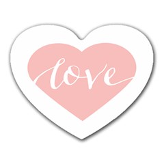 Love Valentines Heart Pink Heart Mousepads