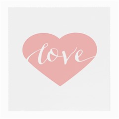 Love Valentines Heart Pink Medium Glasses Cloth (2-Side)