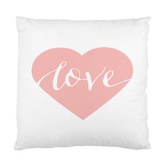 Love Valentines Heart Pink Standard Cushion Case (Two Sides)