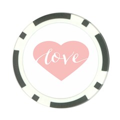Love Valentines Heart Pink Poker Chip Card Guard (10 pack)