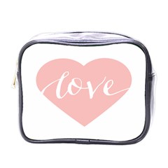 Love Valentines Heart Pink Mini Toiletries Bags